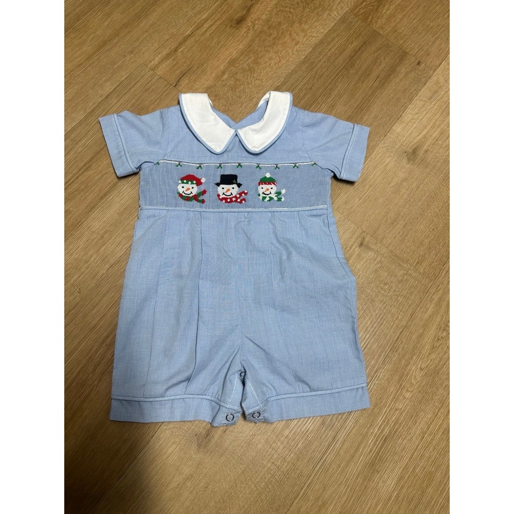 Smocked Christmas Romper
